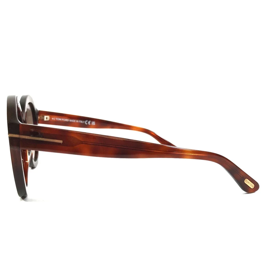 Tom Ford Sunglasses Kelly-02 TF611 53F Tortoise Frames w/ Brown Gradient Lenses